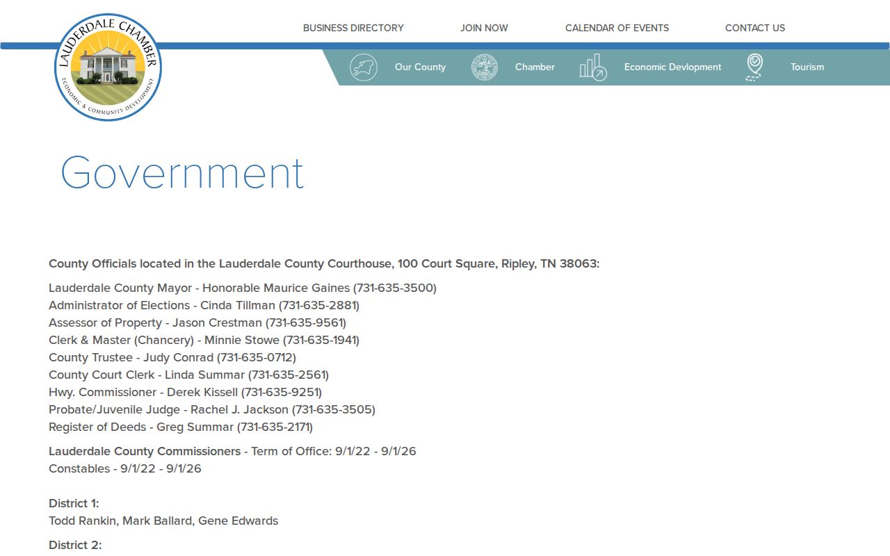 Lauderdale County criminal records offices listed by county government