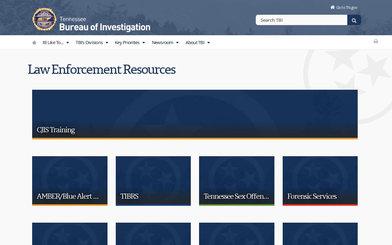 TBI law enforcement resources for Lauderdale County criminal records
