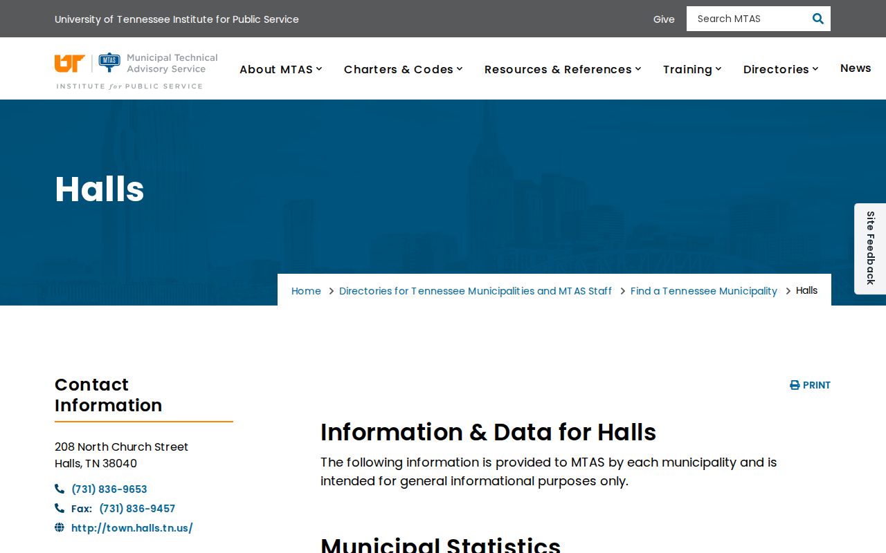 Ripley criminal records comparison with official Halls municipal source